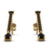 Hanging Oval Black Diamond Earrings - Tatiana No. 37 image 1