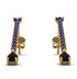 Hanging Oval Black Diamond Earrings - Tatiana No. 43