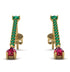 Hanging Oval Ruby Earrings - Tatiana No. 49
