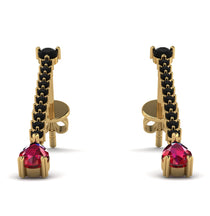 Hanging Oval Ruby Earrings - Tatiana No. 52 image 1