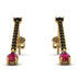 Hanging Oval Ruby Earrings - Tatiana No. 52