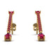 Hanging Oval Ruby Earrings - Tatiana No. 55 image 1