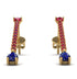 Hanging Oval Sapphire Earrings - Tatiana No. 70