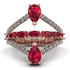 Symmetrical Twist Shank Pear Ruby Ring - Eliza No. 11 image 1