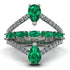Symmetrical Twist Shank Pear Emerald Ring - Eliza No. 6