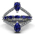 Symmetrical Twist Shank Pear Sapphire Ring - Eliza No. 15