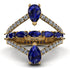Symmetrical Twist Shank Pear Sapphire Ring - Eliza No. 13 image 1