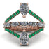 Symmetrical Twist Shank Pear Diamond Ring - Eliza No. 17