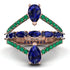Symmetrical Twist Shank Pear Sapphire Ring - Eliza No. 29