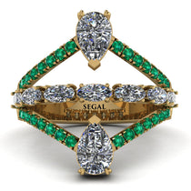 Symmetrical Twist Shank Pear Diamond Ring - Eliza No. 16 image 1