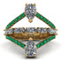 Symmetrical Twist Shank Pear Diamond Ring - Eliza No. 16