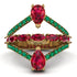Symmetrical Twist Shank Pear Ruby Ring - Eliza No. 25 image 1