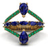 Symmetrical Twist Shank Pear Sapphire Ring - Eliza No. 28 image 1