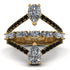 Symmetrical Twist Shank Pear Diamond Ring - Eliza No. 31
