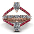 Symmetrical Twist Shank Pear Diamond Ring - Eliza No. 47