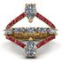 Symmetrical Twist Shank Pear Diamond Ring - Eliza No. 46