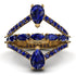 Symmetrical Twist Shank Pear Sapphire Ring - Eliza No. 73 image 1