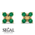 GeometricEmerald Earrings Golden Diamond - Jayda No. 4