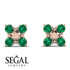 GeometricEmerald Earrings Golden Diamond - Jayda No. 5
