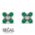GeometricEmerald Earrings Golden Diamond - Jayda No. 6