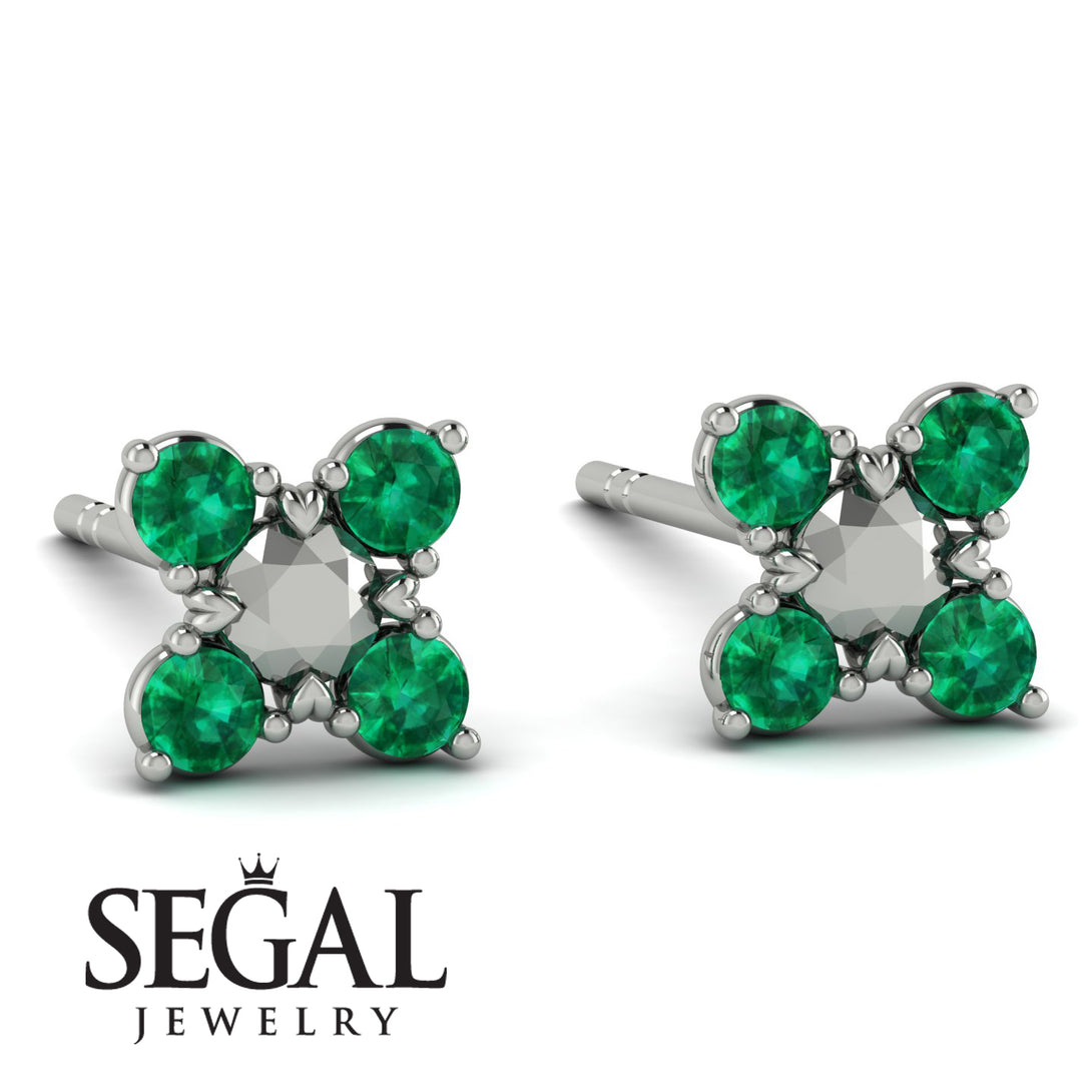 GeometricEmerald Earrings Golden Diamond - Jayda No. 6