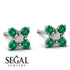 GeometricEmerald Earrings Golden Diamond - Jayda No. 6