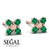 GeometricEmerald Earrings Golden Diamond - Jayda No. 5