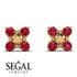 GeometricRuby Earrings Golden Diamond - Jayda No. 10