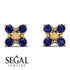 GeometricSapphire Earrings Golden Diamond - Jayda No. 13