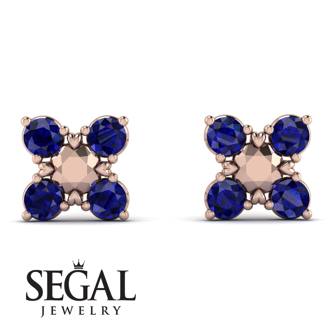 GeometricSapphire Earrings Golden Diamond - Jayda No. 14