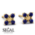 GeometricSapphire Earrings Golden Diamond - Jayda No. 13