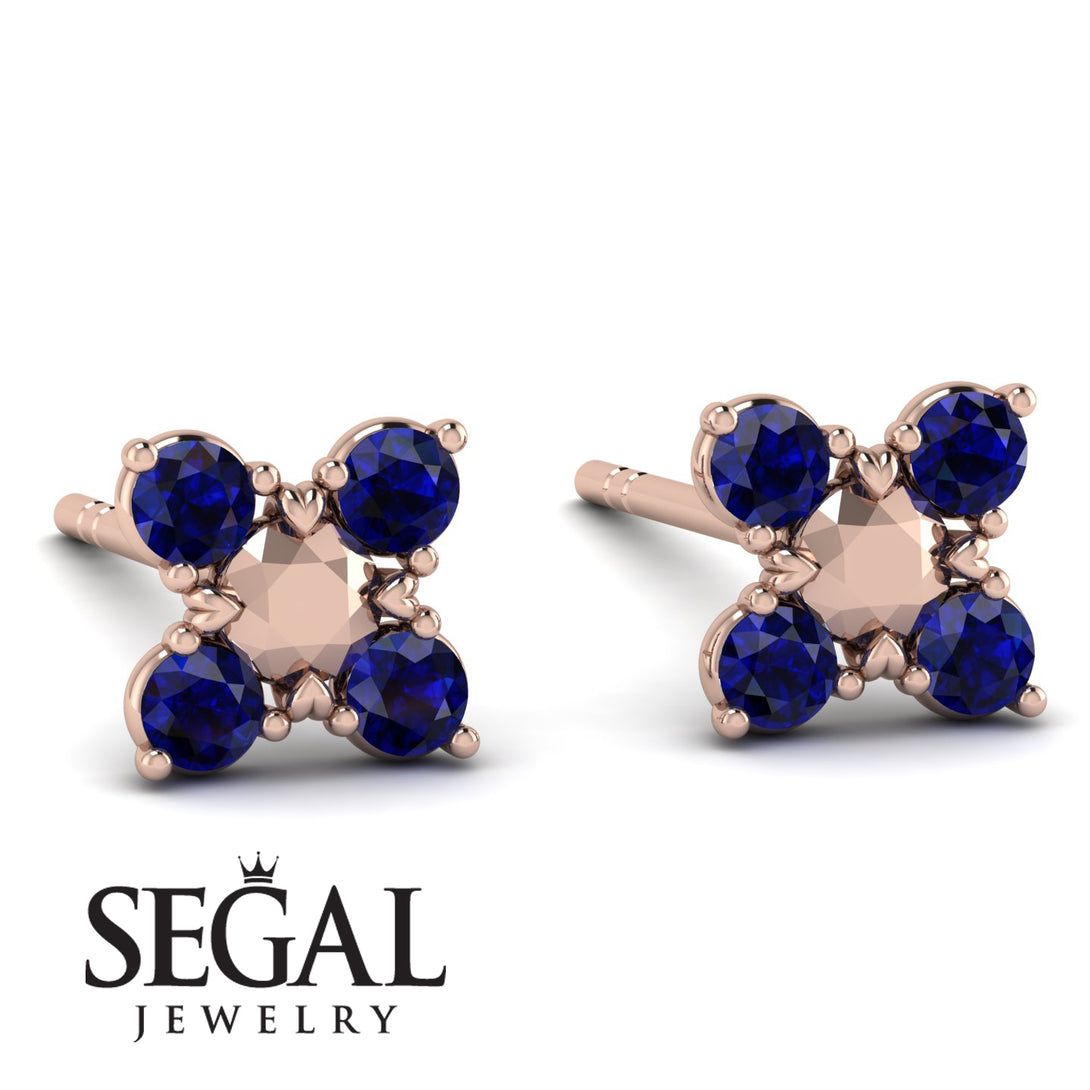 GeometricSapphire Earrings Golden Diamond - Jayda No. 14