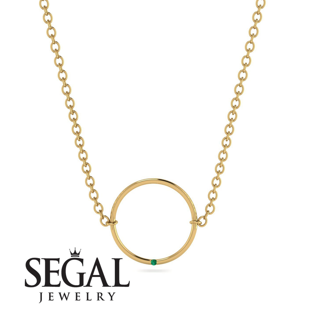 Geometric Emerald Pendant Golden Diamond - Emberly No. 4