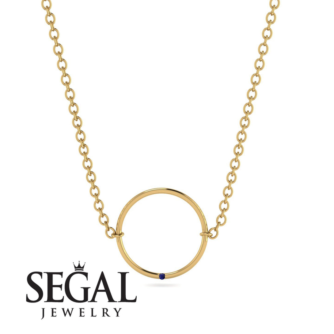 Geometric Sapphire Pendant Golden Diamond - Emberly No. 13