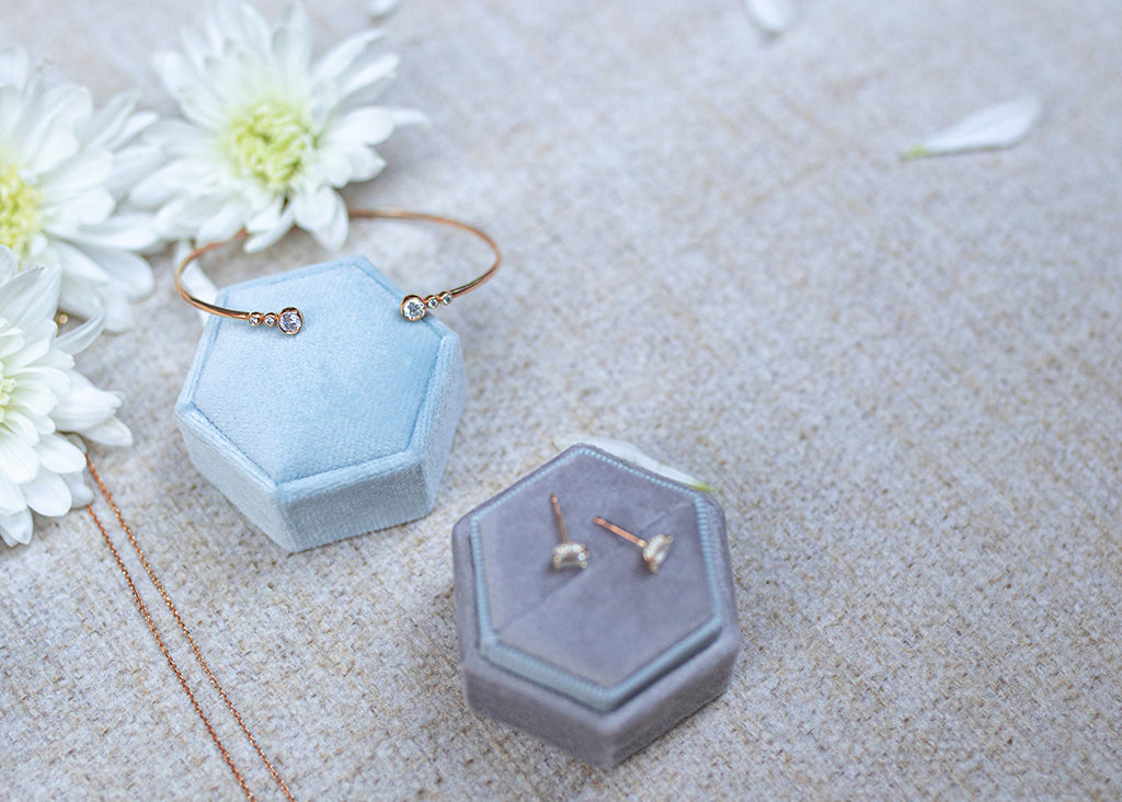 Geometric Bezel Ruby Bracelet - Josie No. 11