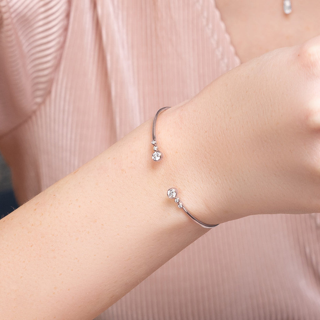 Geometric Bezel Black Diamond Bracelet - Josie No. 9