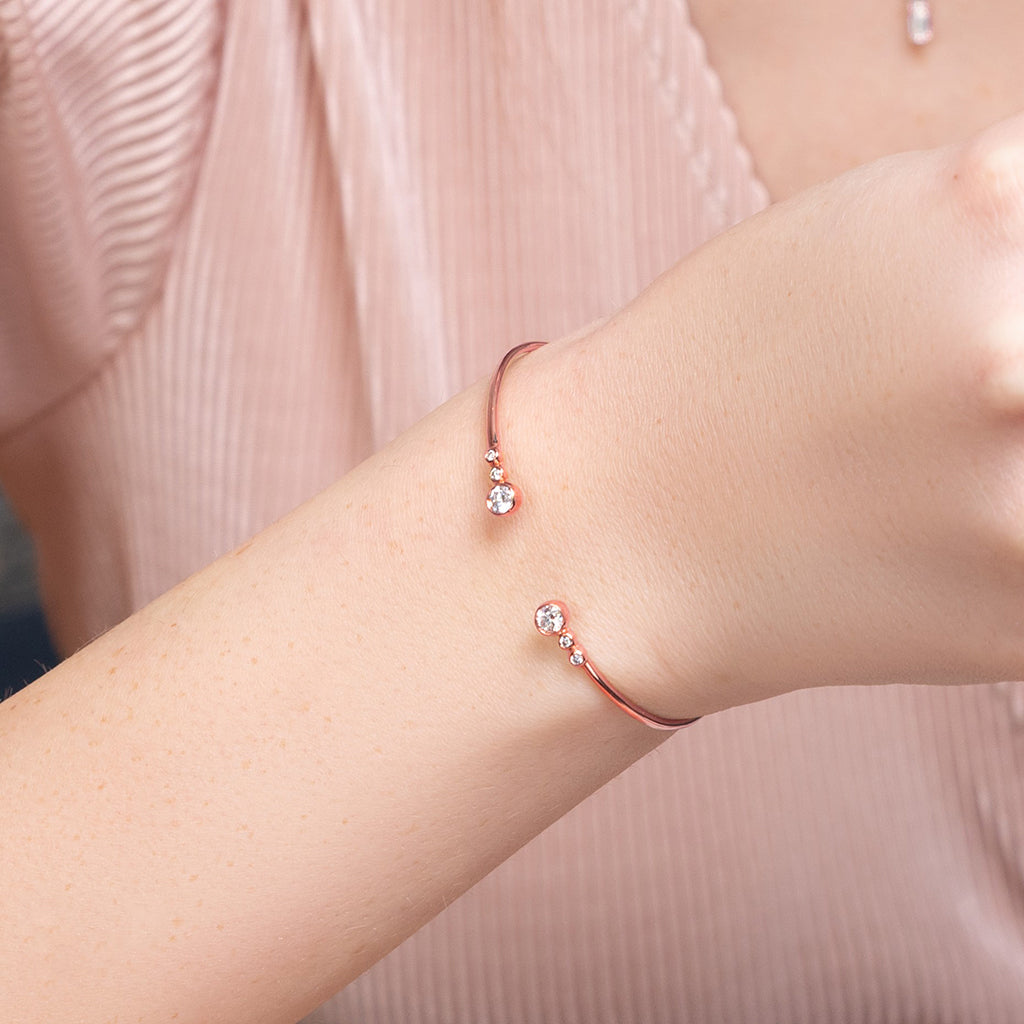 Geometric Bezel Black Diamond Bracelet - Josie No. 68