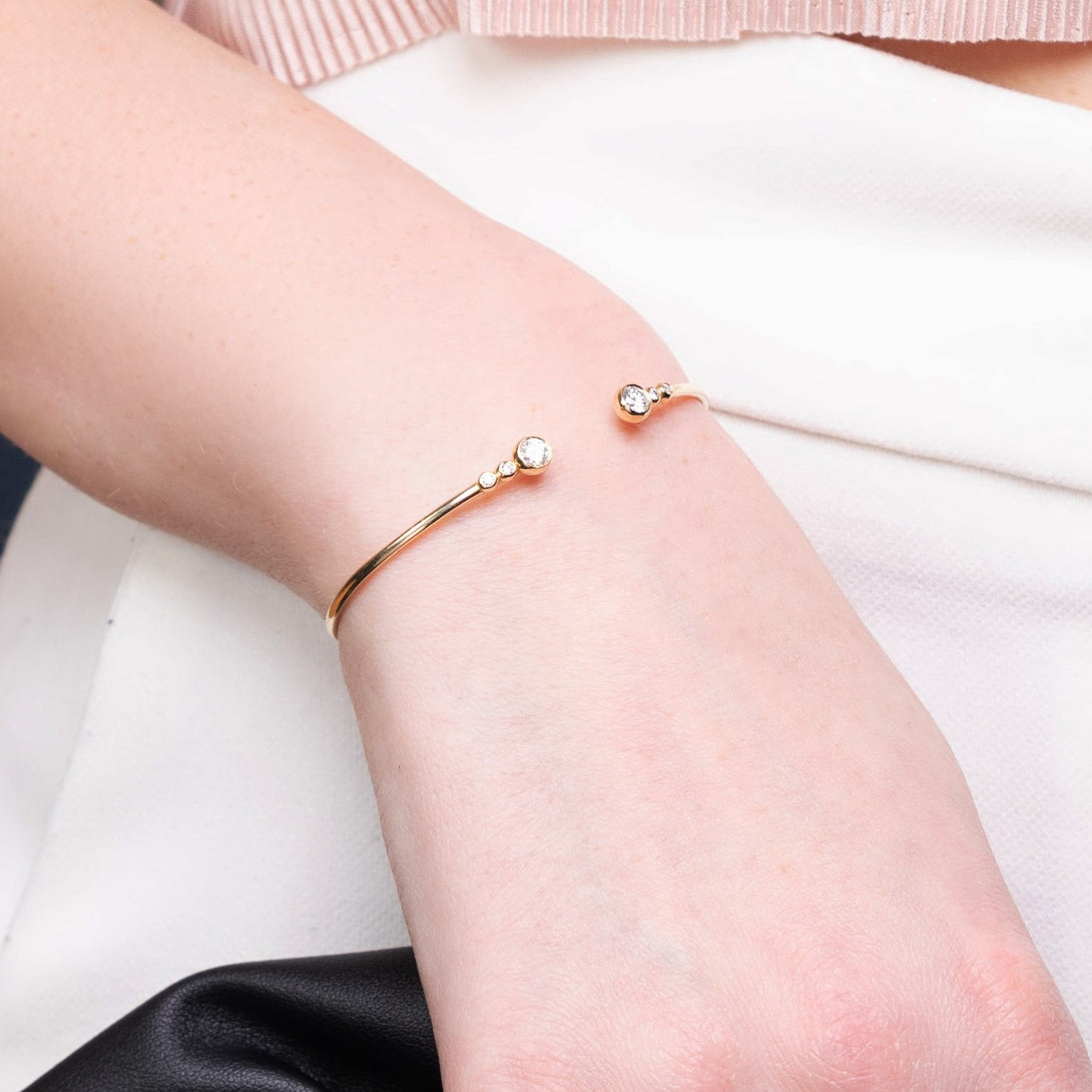 Geometric Bezel Black Diamond Bracelet - Josie No. 22