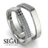 Geometric Diamond Double Wedding Band - Hayden No. 3 image 4