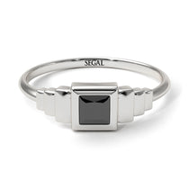 Geometric Princess Cut Black Diamond Ring - Everleigh No. 9 image 1