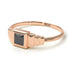 Geometric Princess Cut Black Diamond Ring - Everleigh No. 8