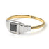 Two Tones Geometric Princess Cut Black Diamond Ring - Everleigh No. 20