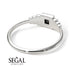 Geometric Princess Cut Black Diamond Ring - Everleigh No. 9
