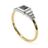 Two Tones Geometric Princess Cut Black Diamond Ring - Everleigh No. 20