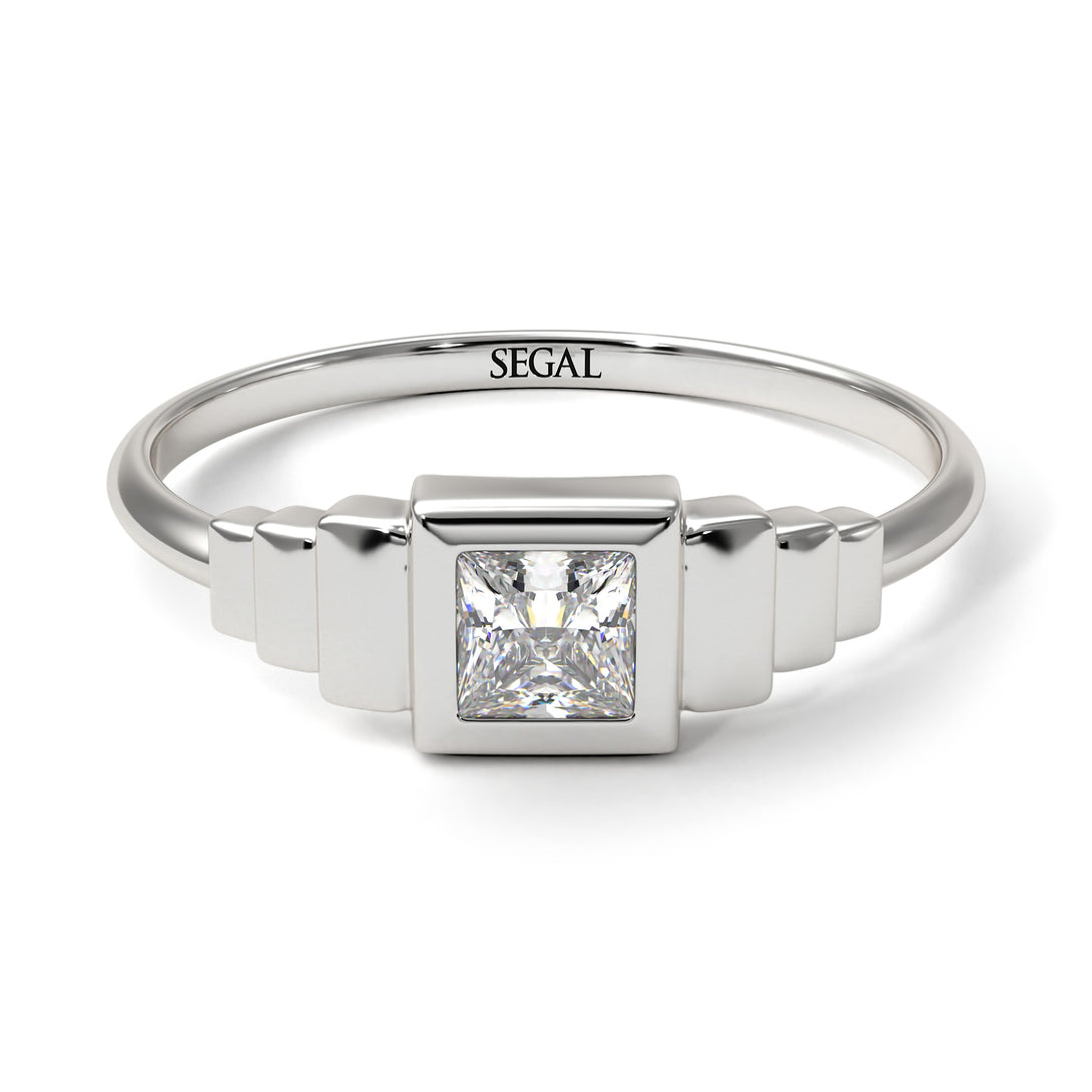Geometric Princess Cut Diamond Ring - Everleigh No. 3