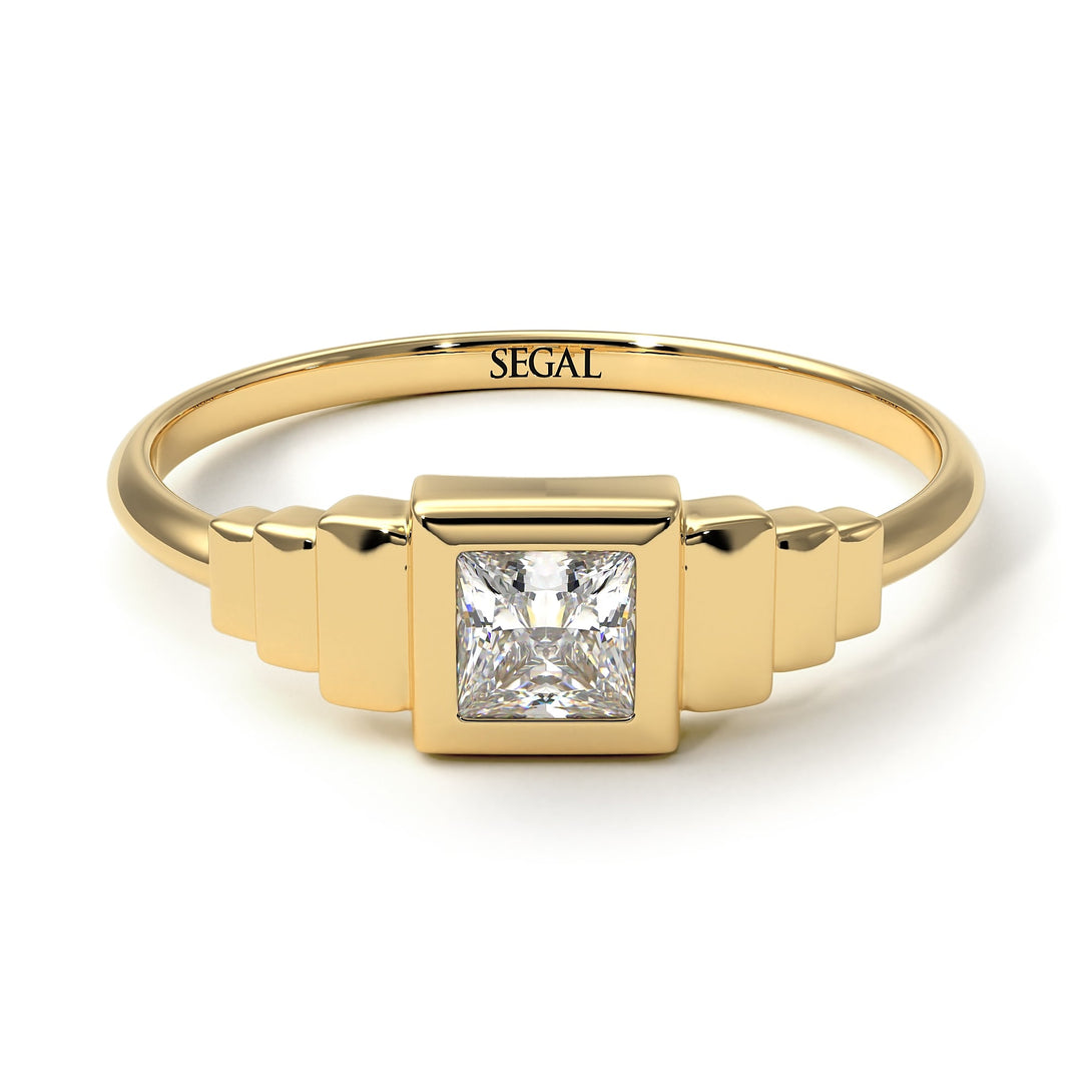 Geometric Princess Cut Diamond Ring - Everleigh No. 1