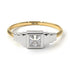 Two Tones Geometric Princess Cut Diamond Ring - Everleigh No. 17
