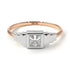Two Tones Geometric Princess Cut Diamond Ring - Everleigh No. 18