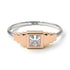 Two Tones Geometric Princess Cut Diamond Ring - Everleigh No. 18