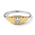 Two Tones Geometric Princess Cut Diamond Ring - Everleigh No. 17